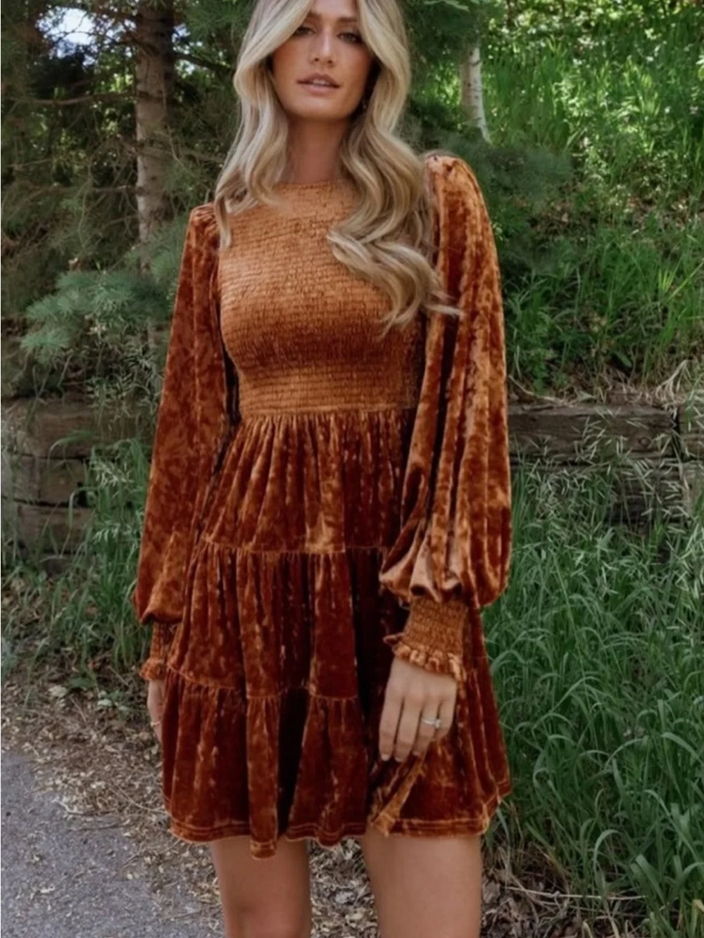 NWT Baltic Born Kele Crushed Velvet Mini Dress - Picture 1 of 3